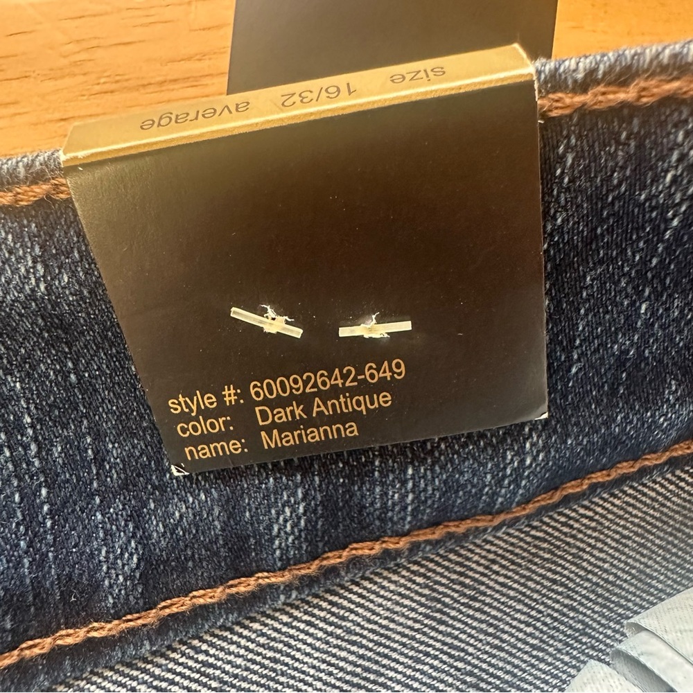 Nine West Marianna VTG Dark Wash Jean NWT Size 16/32 16 Dark Antique Slimming - Picture 4 of 10